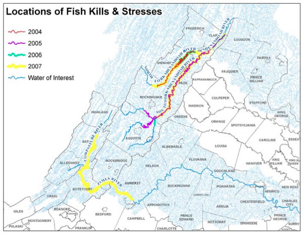 Shenandoah River Fishing Map Questions Remain, 10 Years After Shenandoah River Fish Kill - Rockbridge  Report