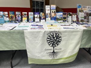 Rockbridge CAN table with flyers and handouts on it