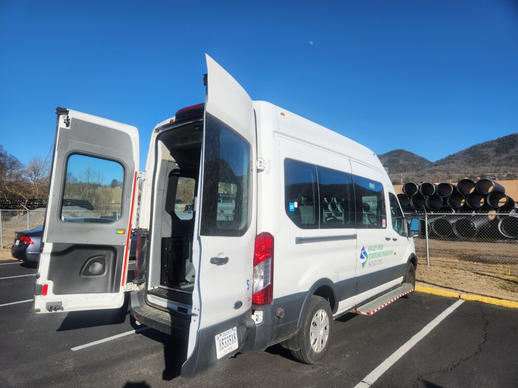 Photo of van with open back doors