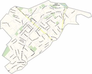 Map of Lexington, Virginia city limits