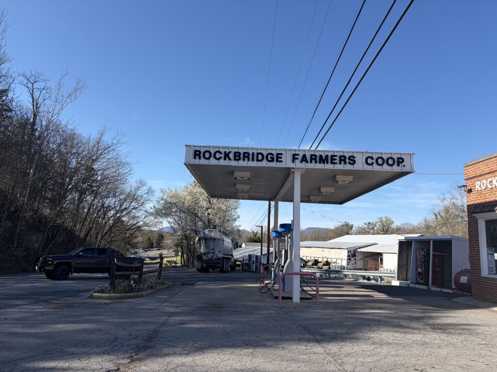 Gas pumps at the Rockbridge Farmers Co-op